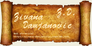 Živana Damjanović vizit kartica